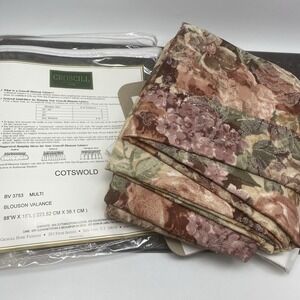 1 Croscill COTSWOLD Blouson Valance Floral Cabbage Rose 88" x 15"